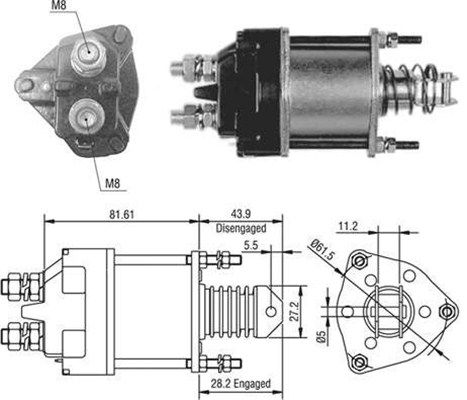 MAGNETI MARELLI Тяговое реле, стартер 940113050391